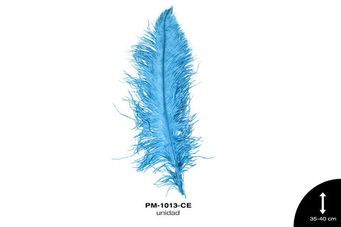 PLUMA AVESTRUZ CUERPO CH / OSTRICH DRAB 14"" - 16"" CIELO un