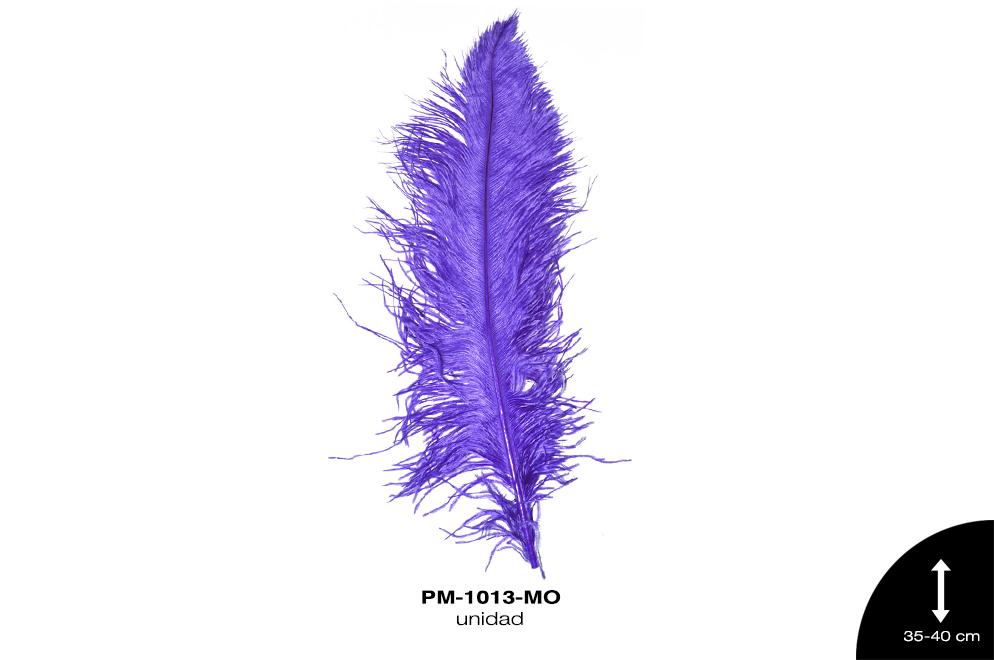 PLUMA AVESTRUZ CUERPO CH / OSTRICH DRAB 14"" - 16"" MORADO u