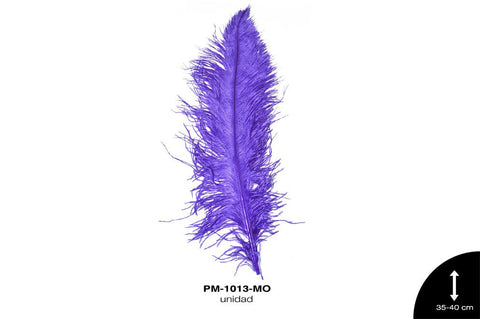 PLUMA AVESTRUZ CUERPO CH / OSTRICH DRAB 14"" - 16"" MORADO u