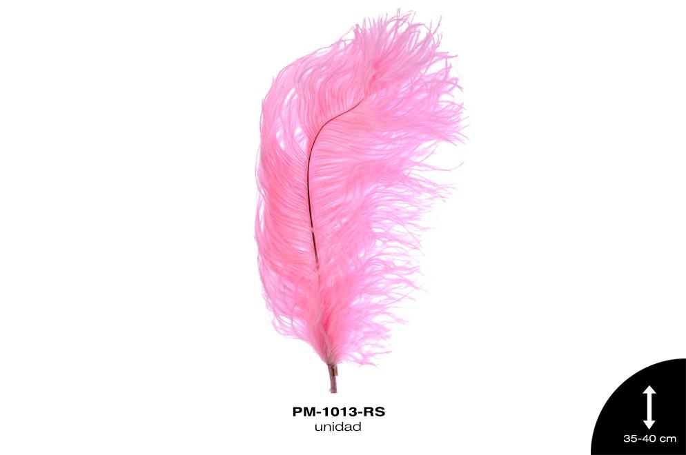 PLUMA AVESTRUZ CUERPO CH / OSTRICH DRAB 14"" - 16"" ROSA uni