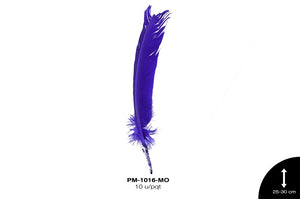 PLUMA PAVO ALA REF: 10""-12"" MORADO 10 u/pqt