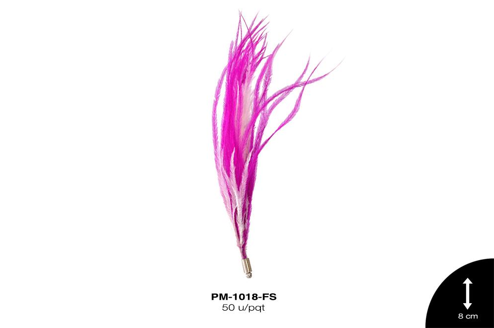 PLUMA HERRAJE CAB REF: 8cm FUCSIA 50 u/pqt