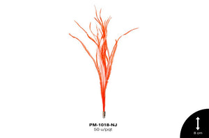 PLUMA HERRAJE CAB REF: 8cm NARANJA 50 u/pqt