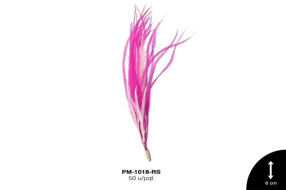 PLUMA HERRAJE CAB REF: 8cm ROSA 50 u/pqt