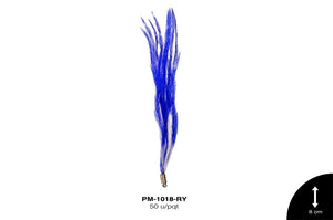 PLUMA HERRAJE CAB REF: 8cm AZUL REY 50 u/pqt