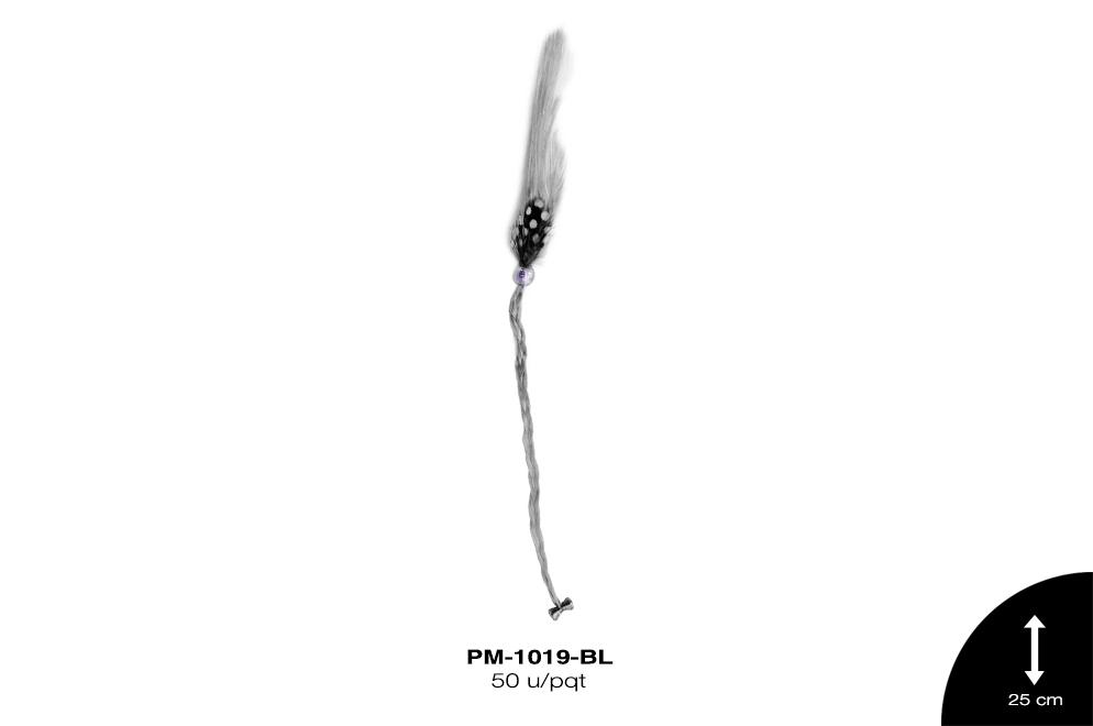 PLUMA TRENZA CAB REF: 25cm BLANCO 50 u/pqt