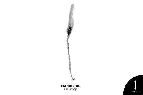 PLUMA TRENZA CAB REF: 25cm BLANCO 50 u/pqt