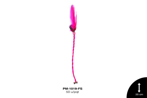 PLUMA TRENZA CAB REF: 25cm FUCSIA 50 u/pqt