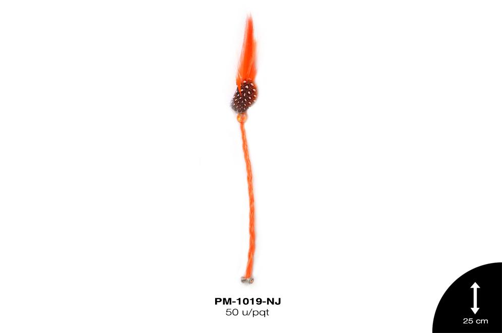 PLUMA TRENZA CAB REF: 25cm NARANJA 50 u/pqt