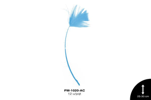 PLUMA PAVO ANTENA REF: 10""-12"" AZUL CELESTE 12 u/pqt