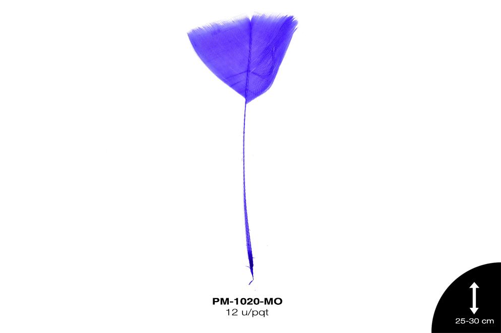 PLUMA PAVO ANTENA REF: 10""-12"" MORADO 12 u/pqt