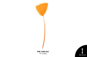 PLUMA PAVO ANTENA REF: 10""-12"" NARANJA 12 u/pqt