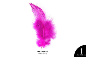 PLUMA RAYAS 3""-5"" FUCSIA 100 u/pqt