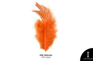 PLUMA RAYAS 3""-5"" NARANJA 100 u/pqt