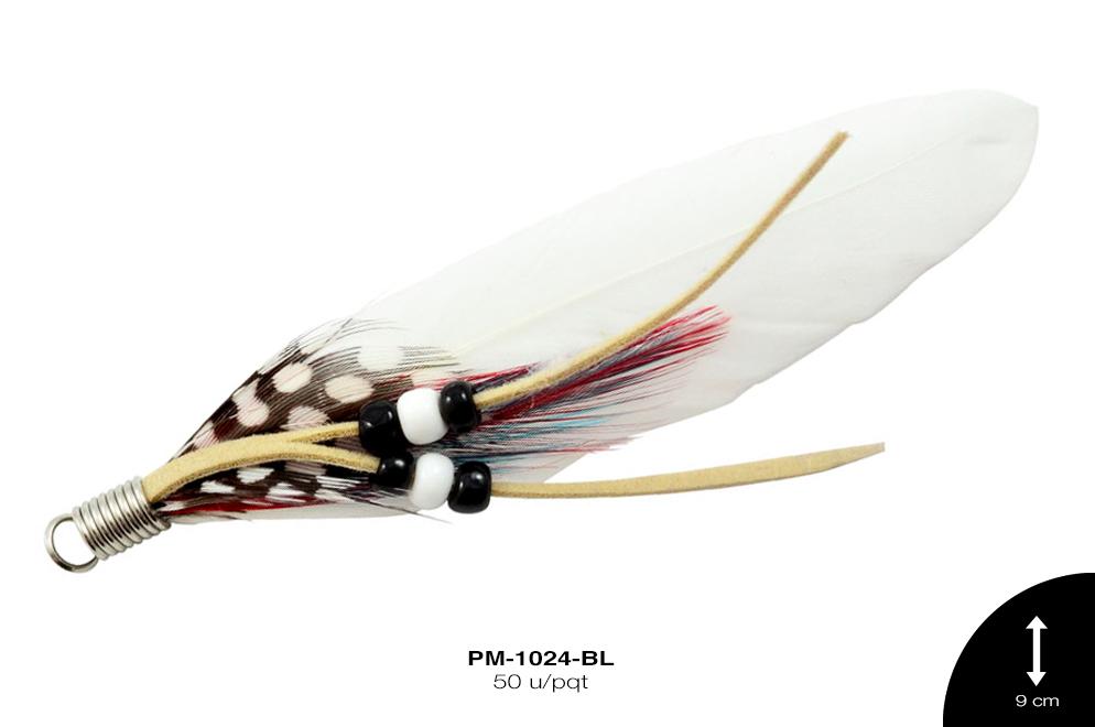 PLUMA HERRAJE C/CHAQUIRON BLANCO 50 u/pqt