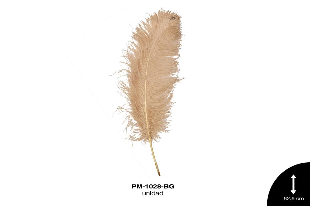 PLUMA AVESTRUZ CUERPO JUMBO / OSTRICH DRAB 25"" - UP BEIGE u