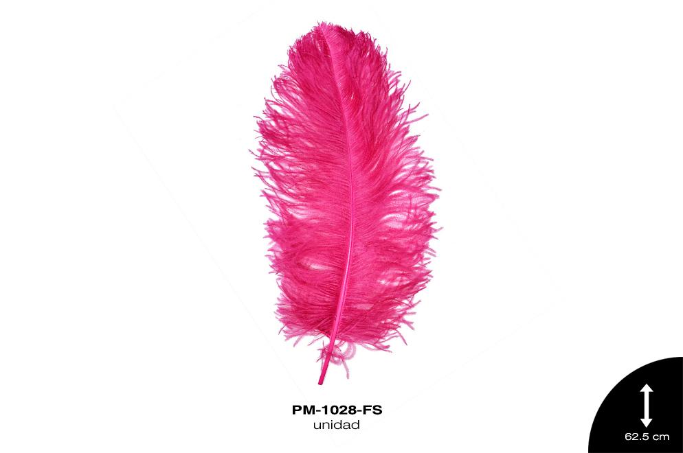 PLUMA AVESTRUZ CUERPO JUMBO / OSTRICH DRAB 25"" - UP FUCSIA