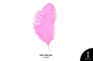 PLUMA AVESTRUZ CUERPO JUMBO / OSTRICH DRAB 25"" - UP ROSA un