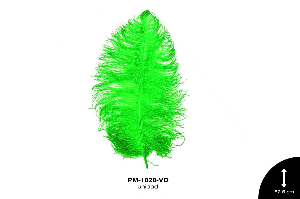 PLUMA AVESTRUZ CUERPO JUMBO / OSTRICH DRAB 25"" - UP VERDE u