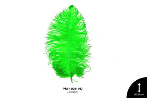 PLUMA AVESTRUZ CUERPO JUMBO / OSTRICH DRAB 25"" - UP VERDE u