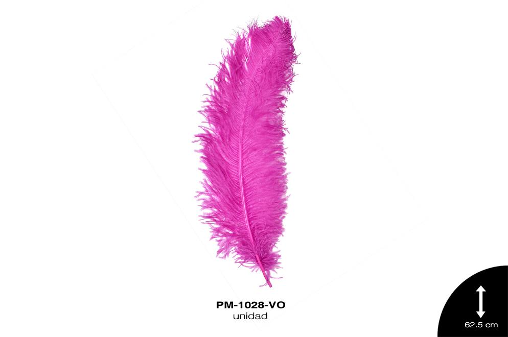 PLUMA AVESTRUZ CUERPO JUMBO / OSTRICH DRAB 25"" - UP VIOLETA