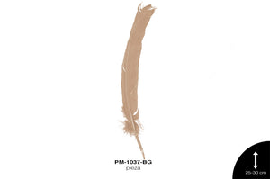 PLUMA PAVO ALA REF: 10""-12"" BEIGE/UNIDAD