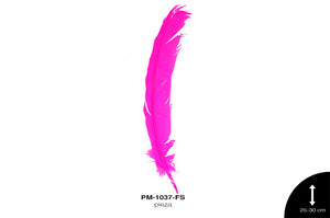 PLUMA PAVO ALA REF: 10""-12"" FUCSIA/UNIDAD