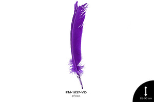 PLUMA PAVO ALA REF: 10""-12"" VIOLETA/UNIDAD