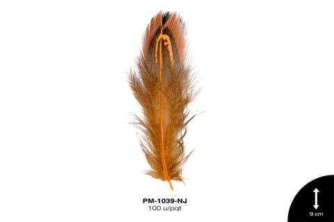 Pluma 9cm REF: PB-2 NARANJA 100 u/pqt