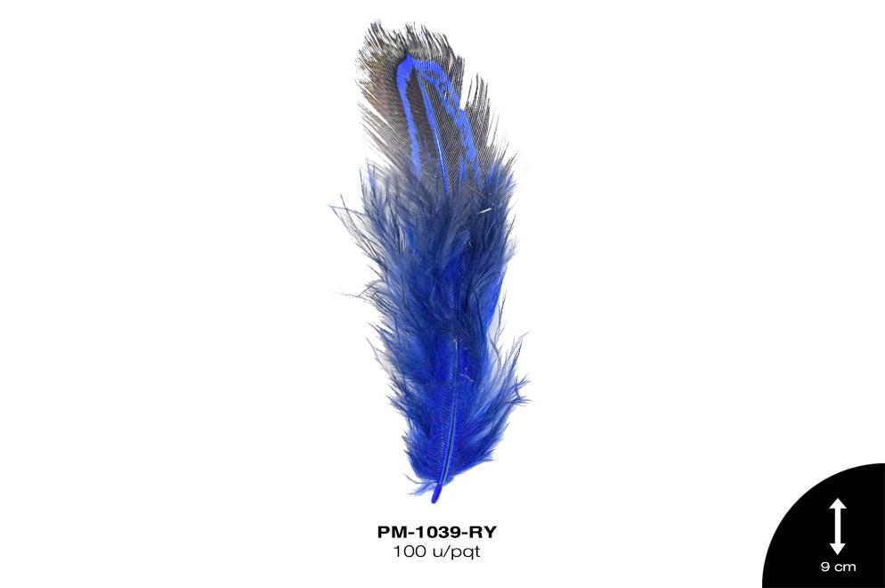 Pluma 9cm REF: PB-2 AZUL REY 100 u/pqt