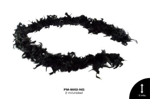 PLUMA BOA REF: 60g NEGRO 2m/pz