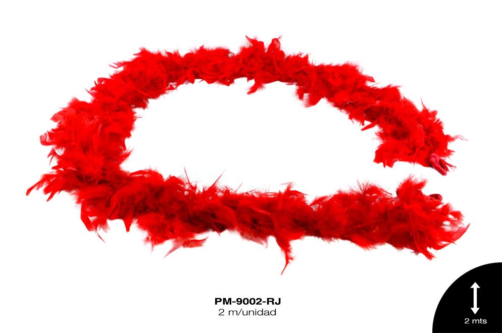 PLUMA BOA REF: 60g ROJO 2m/pz