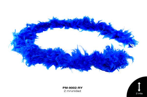 PLUMA BOA REF: 60g AZUL REY 2m/pz