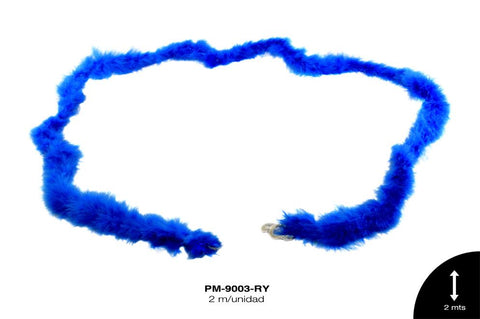 PLUMA MARABU REF: 22g AZUL REY 2m/pz