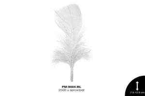 PLUMA PAVO 3""-5"" BLANCO 250 g/pqt (2500 u/pqt)