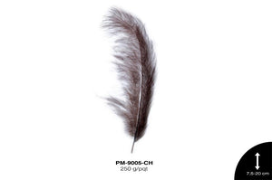 PLUMA PAVO MARABU 3""-8"" CHOCOLATE 250 g/pqt