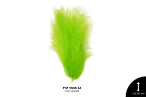 PLUMA PAVO MARABU 3""-8"" LIMON 250 g/pqt