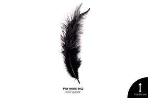 PLUMA PAVO MARABU 3""-8"" NEGRO 250 g/pqt