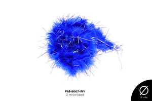 PLUMA MARABU LUREX REF: 11gX2m AZUL REY 2m/pz