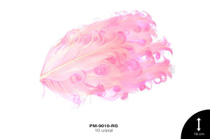 PLUMA PAVO RIZADA COMB REF: 16cm ROSA 10 u/pqt