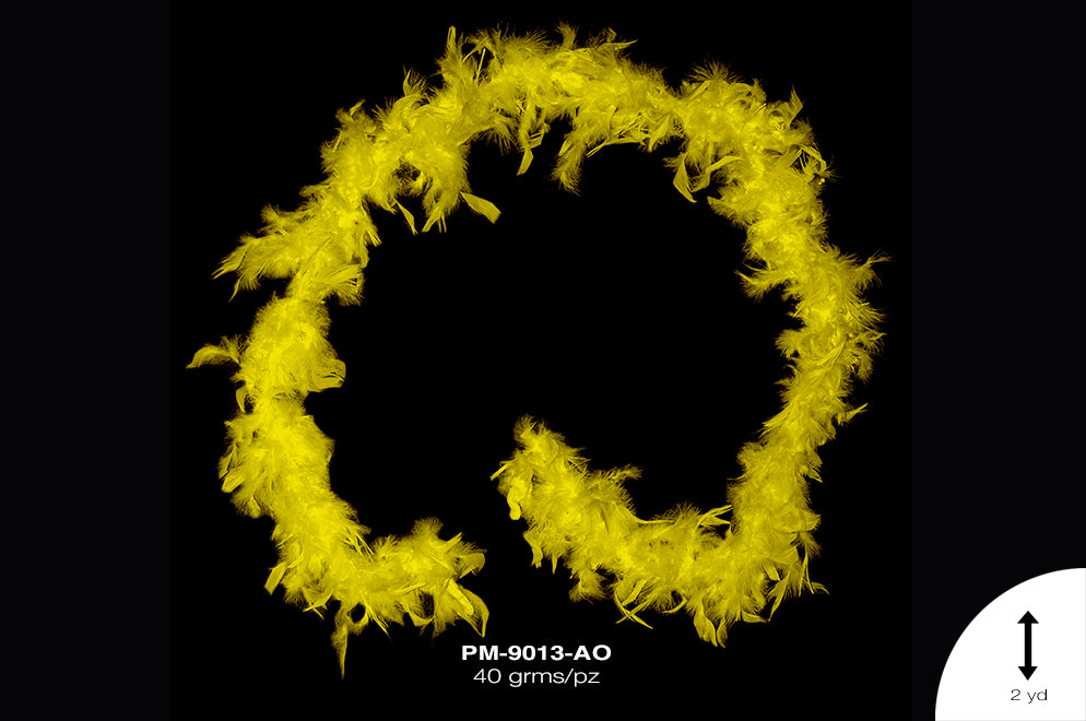 PLUMA BOA REF: 40g AMARILLO 2YD/PZ