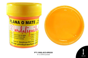 PINTURA PLANA O MATE AMARILLO PRIMARIO 6 u(30cc)/pqt