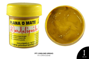 PINTURA PLANA O MATE MOSTAZA 6 u(30cc)/pqt