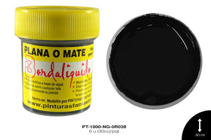 PINTURA PLANA O MATE NEGRO 6 u(30cc)/pqt