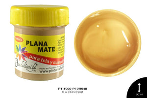 PINTURA PLANA O MATE PIEL CANELA 6 u(30cc)/pqt