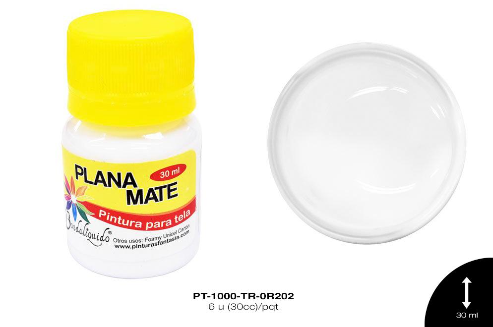 PINTURA PLANA O MATE TRASLUCIDO 6 u(30cc)/pqt