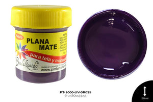 PINTURA PLANA O MATE UVA 6 u(30cc)/pqt