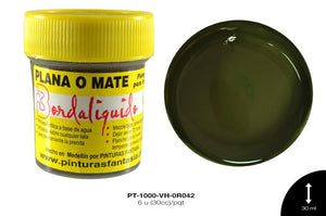 PINTURA PLANA O MATE HOJA SECA 6 u(30cc)/pqt