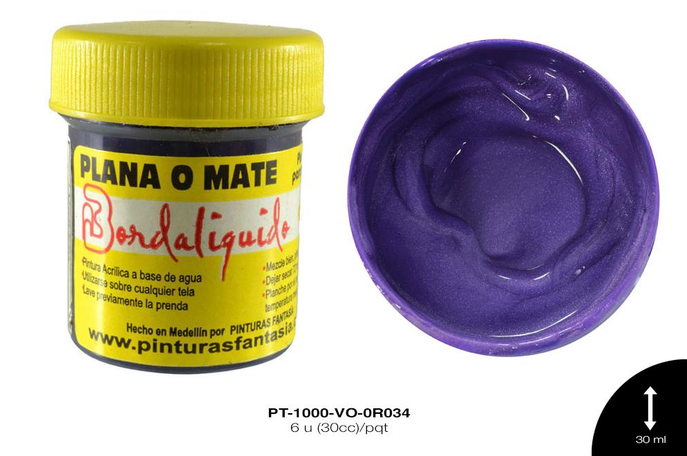 PINTURA PLANA O MATE VIOLETA 6 u(30cc)/pqt