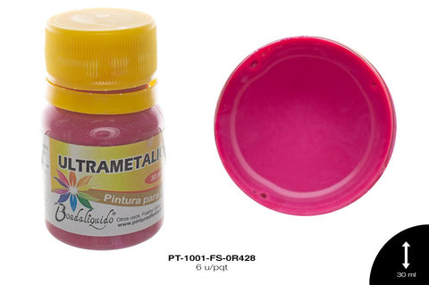 PINTURA ULTRAMETALICA FUCSIA 6 u(30cc)/pqt